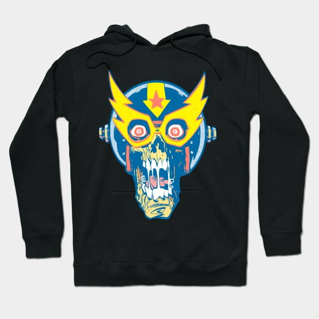 ELECTRIC PSYCHO SKULL Hoodie by BLITZ CADET 